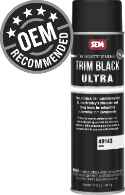 SEM Products 39143 X4 Trim Black Aerosol Spray Can 15 oz. Auto Body Paint